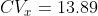 CV 13.89