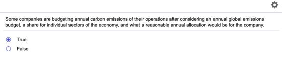 Some companies are budgeting annual carbon emissions of their operations after considering an annual global emissions budget,