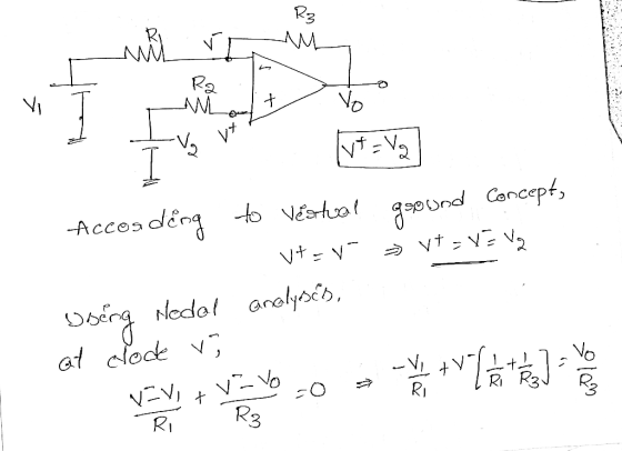 ground Concept, » vt=veva According to vestual I ut=u- Oging Nedal analyses, at clode vi NEVI + vavo O 0 R R3 -V, + VI+11:00