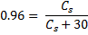 0.96 = C, +30