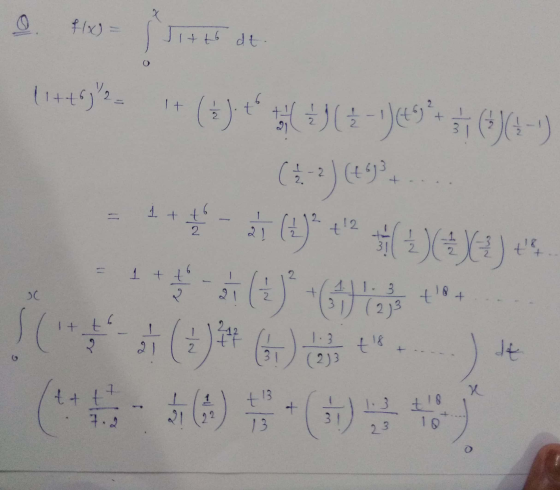 +t6 I 1x) = 11++= sitt at + ( ) (3-1)45(1)(4-1) - 1+ (1) +2 (1))) t (u Jº 60 let ()* (1) *...) (
