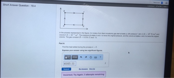In the process in the figure 2.4 moles of an idea