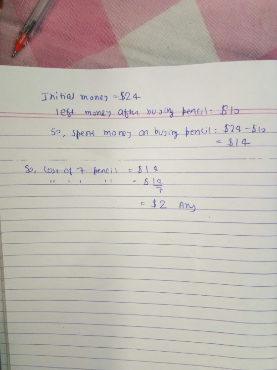 Jhihal mone $24 Ji en1 S, Spent mora on bujiny penuil: $29-562 7