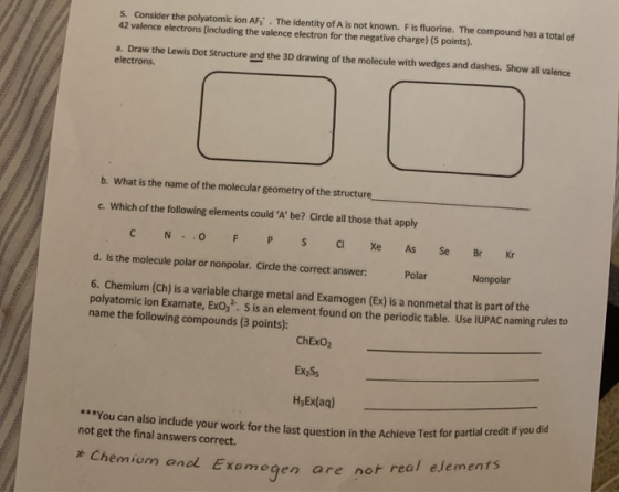 ***You can also include your work for the last question in the Achieve Test for partial credit if you did 5. Consider the pol