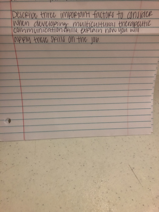 unan develo cammunication, explain now yon w multicuHuval theaputit