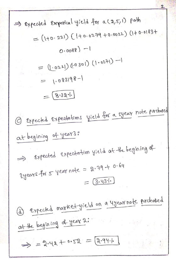 = expected Emperical yield for a (2,5,1) path = (1+0.221) (1+0.0279 +0.0022) (1+0.0183+ 0.0088) - = (1.0221) (0301) (1.0271)