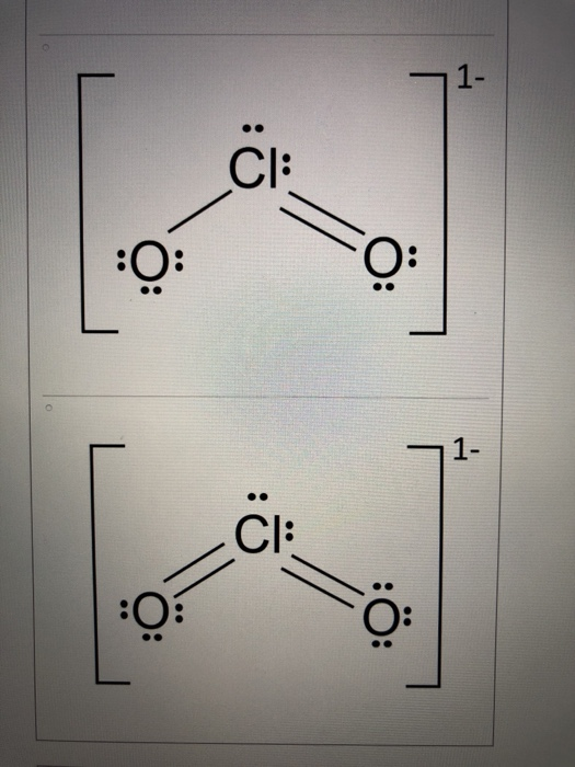 1- Cl: O: 1- CI :O O: