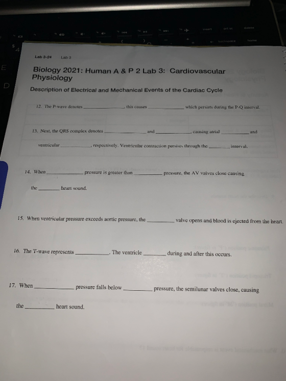 backspace home Lab 3-24 Lab 3 Biology 2021: Human A & P 2 Lab 3: Cardiovascular Physiology Description of Electrical and Mech
