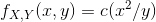 fx,y(x, y) = c(2²/y)