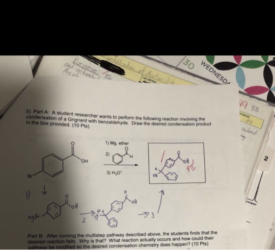 Purpose: and activat- 130 WEDNESD/ Acet TH 39 55 5) Part A: A student researcher wants to perform the following reaction invo