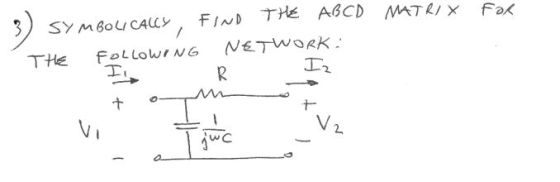 MATRIX FOR 3 SYMBOLI CALLY THE FOLLOWING I FIND THE AB CD NETWORK: R Iz - V2