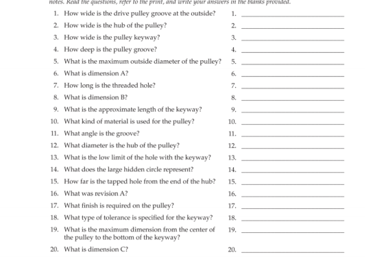 6. 9. notes. Read the questions, refer to the print, and write your answers in the blanks provided. 1. How wide is the drive