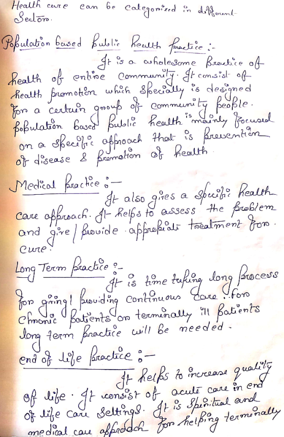 Health care can be categorized in different Sector. Population based public health foractice : gts a wholesome Broretice of h