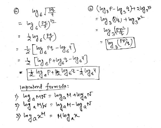 Use Laws Of Logarithms To Solve The Following Equations A Write The 