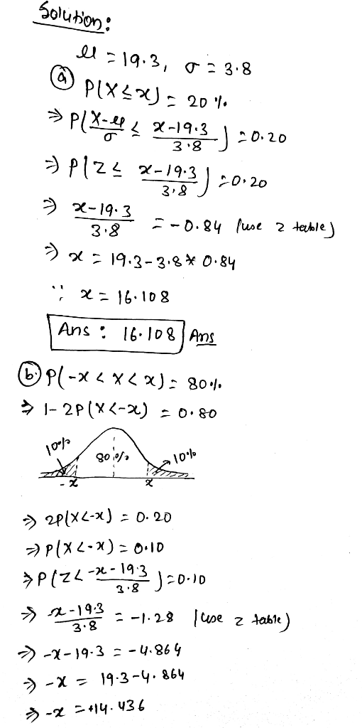 Solution : ll = 19.3, 6:3.8 @ PIX3x), 2014 > PlXcelled 2-1903.) -0.20 3) P124 %-1953) -0.20 3.8 ) 2 2 table - x-19.3 3.8 -0.8