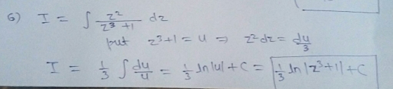 6 I de out 3+1 = - Zder du - Sau In lul+C = ( 3 In 1 2 3 +11+ch