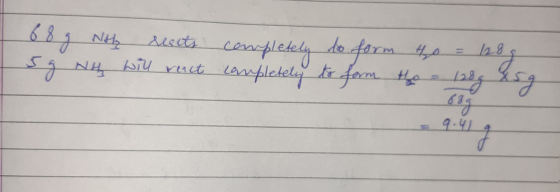 68 g Nt rests completely to form the = 128 Sg WH will react completely to form the 108