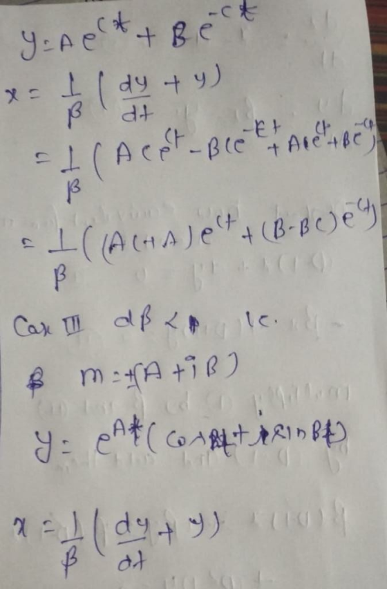 I dt Y = A (* + Bec dy + y) B = 1 (Acot-Bretet + ART ABER I ((AChAjett CI ß +(B-Bejegy B Car TV dß 2 le. & Meta tiB) y: AFC C