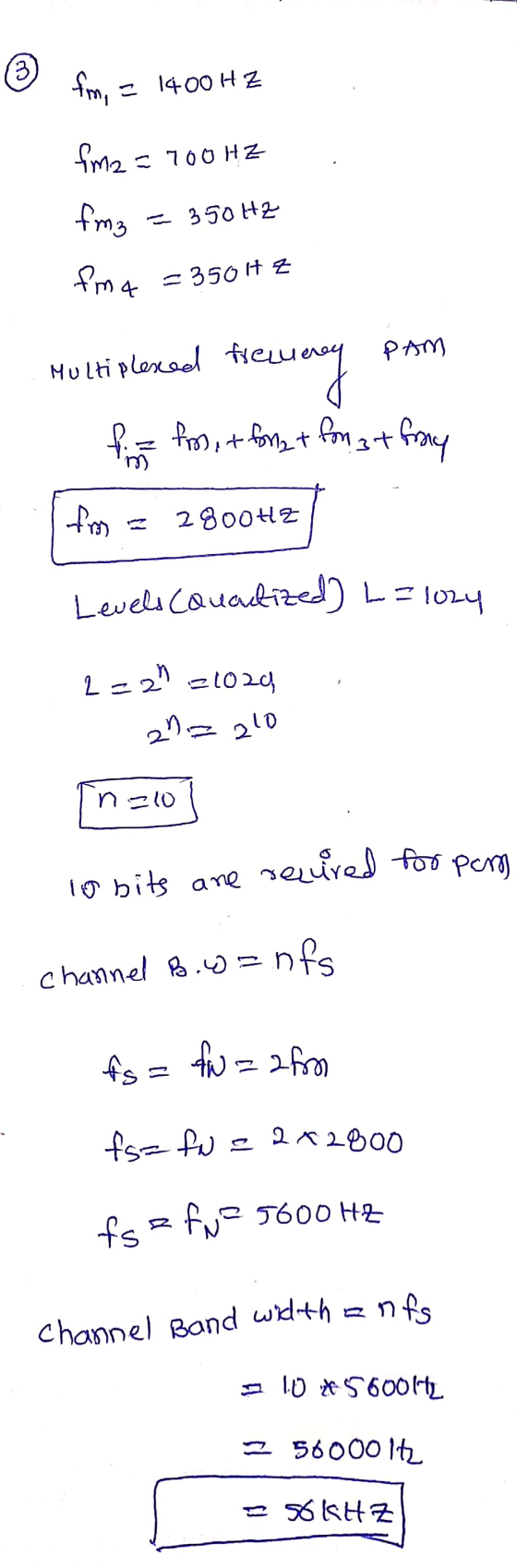 تل fm, = 1400 HZ fm2 = 700 HZ fma - 350 HZ fm a 350Hz PAM Multiplexed frecu frecuery fint frosat foret for at frony + from a