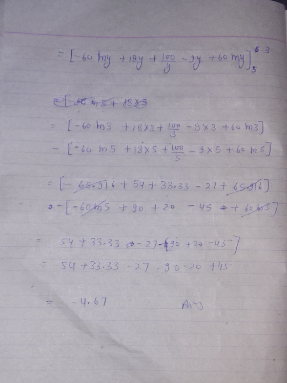 = [-60 my + 18y + 100 - 3y +60 my ] el-6 h + 18 - 1-603 +18X3 + 100 - 9 X3 +60 m3] - (-60 65 +1985 tilve - 9X5 +60 ms] - - 65