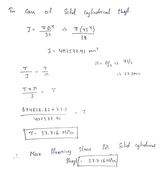 - In can of solid cylindrical Skogle. JE TOY - T (454) TUDY 32 32 J= 402577-91 mmt M=0/2 =) US/ => 22.5mm Txr - . 674828.82 x