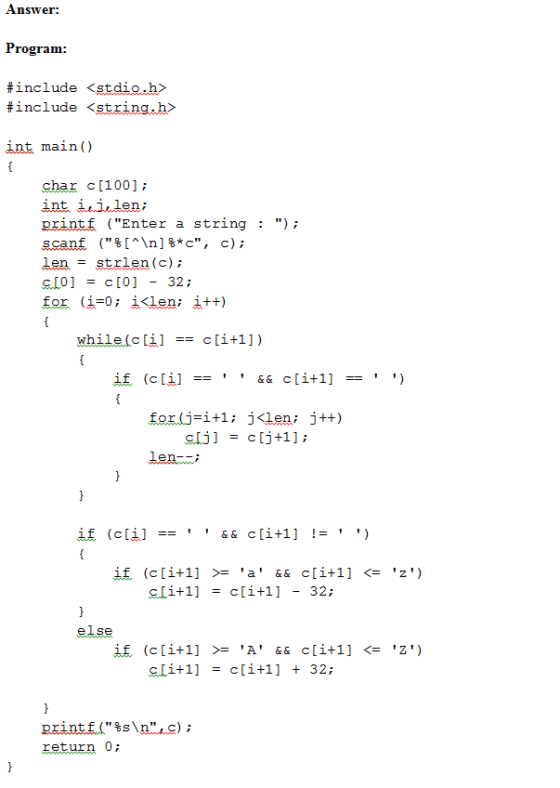 Write A Program That Reads In A Sentence Of Up To 100 Characters And