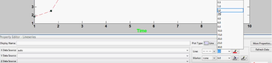 1.0 2 5 6 7 8 10 Time 5.0 Property Editor- Lineseries Display Name K Data Source auto Y Data Source Z Data Source Plot TypeM