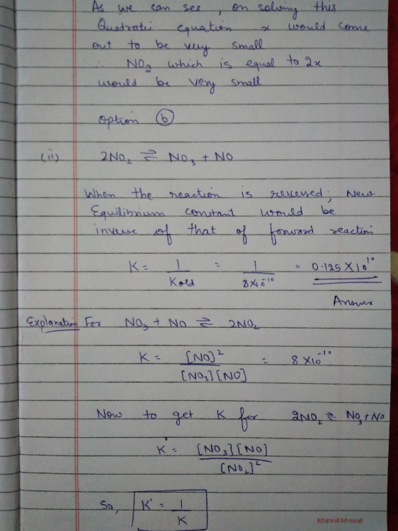 As we can see on solving this Quadratic equation & would come out to be very small - Nog which is equal to 2x would be very s
