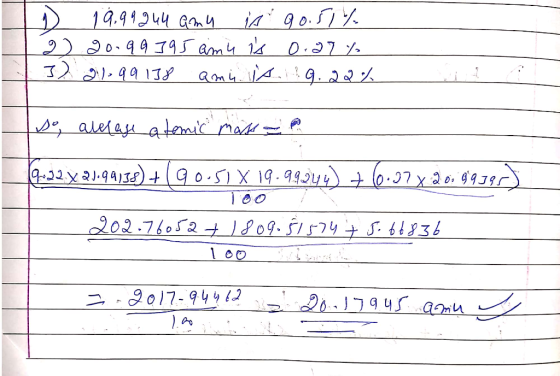 1) 14.4 4 2чи си ја go. ЈУ. 2) до ае 14 &m 4 14 0.27 1, 1) ), qa 11 qмі А. 19. 20 so, alerage atomic massa Q.22 x 2).qay) + (
