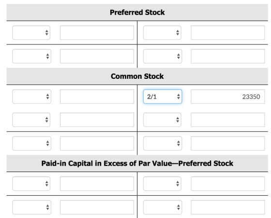 Preferred Stock Common Stock 23350 Paid-in Capital in Excess of Par Value—Preferred Stock