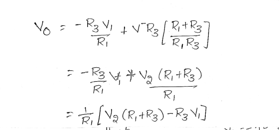 - Ką Vi v Ra R37 3 / Vo 5 - Red VR 5-R3 v * Va (R1+R3) - [ Va (R,+R3) -R3 Vin] Ri
