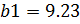 b1 = 9.23