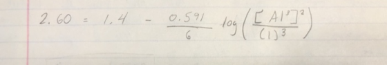 2.60 1,4 0.591 tog (EAIT) [A1]² (1) 3 6