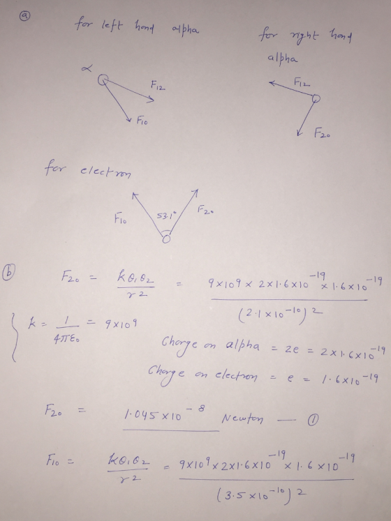 alpha 12 Fi。 or clccm (2-1 x lo-o)- 4TTE F. = /-04s. x 10-8 Newton - -19