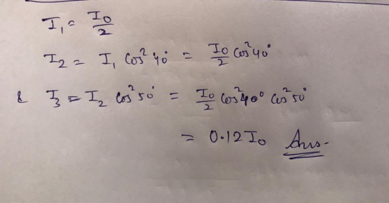 I, - 70 Iza I Cos yo = Io costo = I2 cosso = To costo ces so = 0.12 TO Aus-