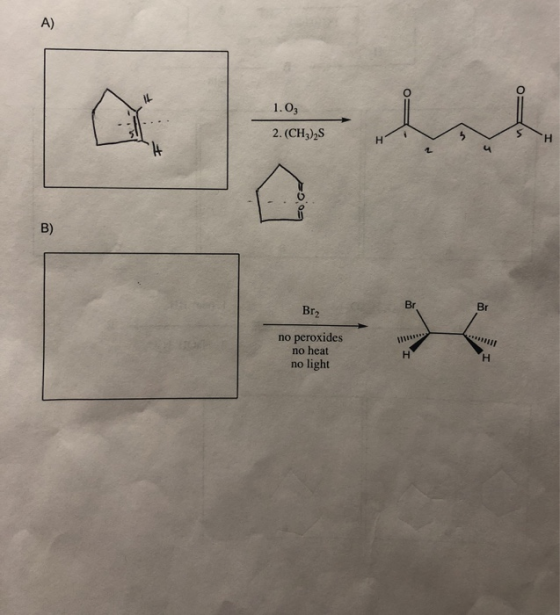 2.03 1.03 2.(CH3), Br2 no peroxides no heat no light