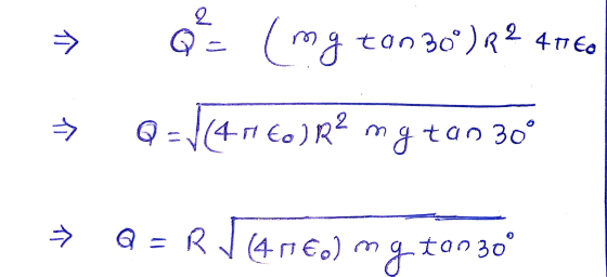og tan 30°) R2 477 60 + Q=\(4m 6o) R2 mg tar 30 → Q = R11411€.) mq ton 30°