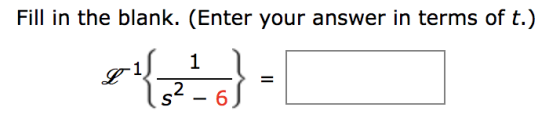 Fill in the blank. (Enter your answer in terms of t.) sell 1 2 - S 6