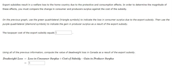 Export subsidies result in a welfare loss to the home country due to the protective and consumption effects. In order to dete