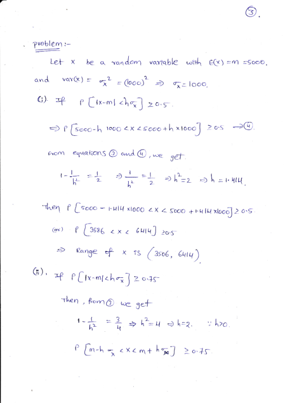 Preblem Yandom vartable wth Ex) =m =So00. Let x be a varx) 2 (lo00) and o00 e Cix-ml h20.5 PSooo-h l000 x 5000hx1000 equation