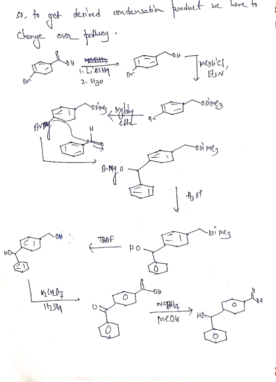 1. so, to get desired condensation product we have to - Change over gothing mezhet 101 kg 2. Hizoi Elan B TBAF esimes ET HO н