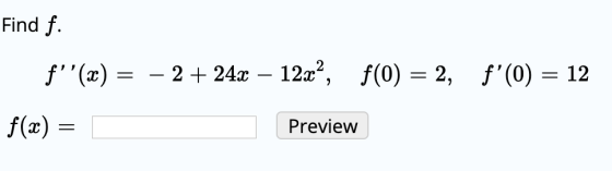 Find F F x 2 24x 12x F 0 2 F 0 12 HomeworkLib