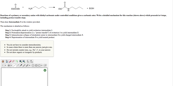 O EtOCOET H N Eto EtOH Reactions of a primary or secondary amine with diethyl carbonate under controlled conditions gives a c