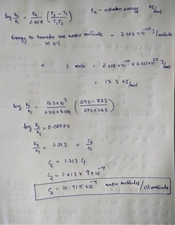 in ol -20 23 = 13.3 kJ/mel le 3(313- 313 3 x lo 013-??83 a303 x 243 x283 0,083 73 k2 1-2)3 a1 1.213 ? -? I213 x o oil melicnle
