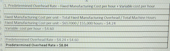 9 1. Predetermined Overhead Rate = Fixed Manufacturing Cost per hour + Variable cost per hour F REEEEEEEEEEEEEE Fixed Manufac