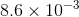 8.6 × 10-3