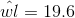 \hat{wl}=19.6