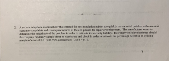 A cellular telephone manufacturer that entered the post regulation márket too quickly has an initial problem with excessive c