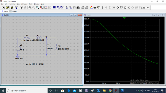 - х LTspice XVII - Draft44 File Edit Hierarchy View Simulate Tools Window Help 32 % e et = 3 XD An op Draft44 Draft 44 Draft4