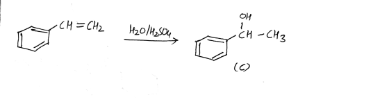 -CH=CH2 H2O/H₂SO4 F raser wonen in H-CH3